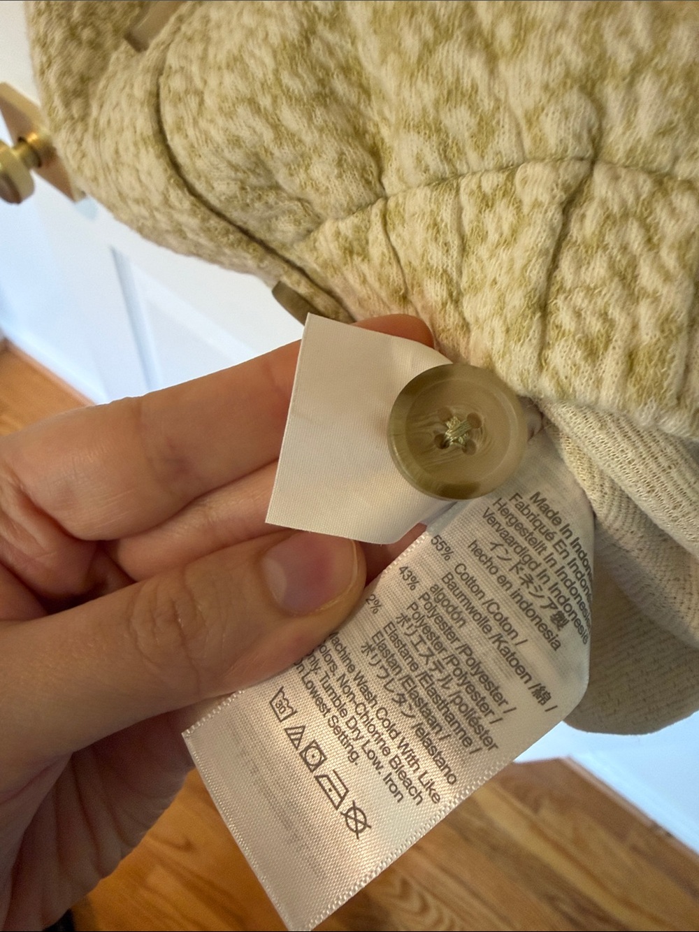 Madewell | Floral Jacquard Button-Front Top in Faded Seagrass | Size Medium - Picture 4 of 7